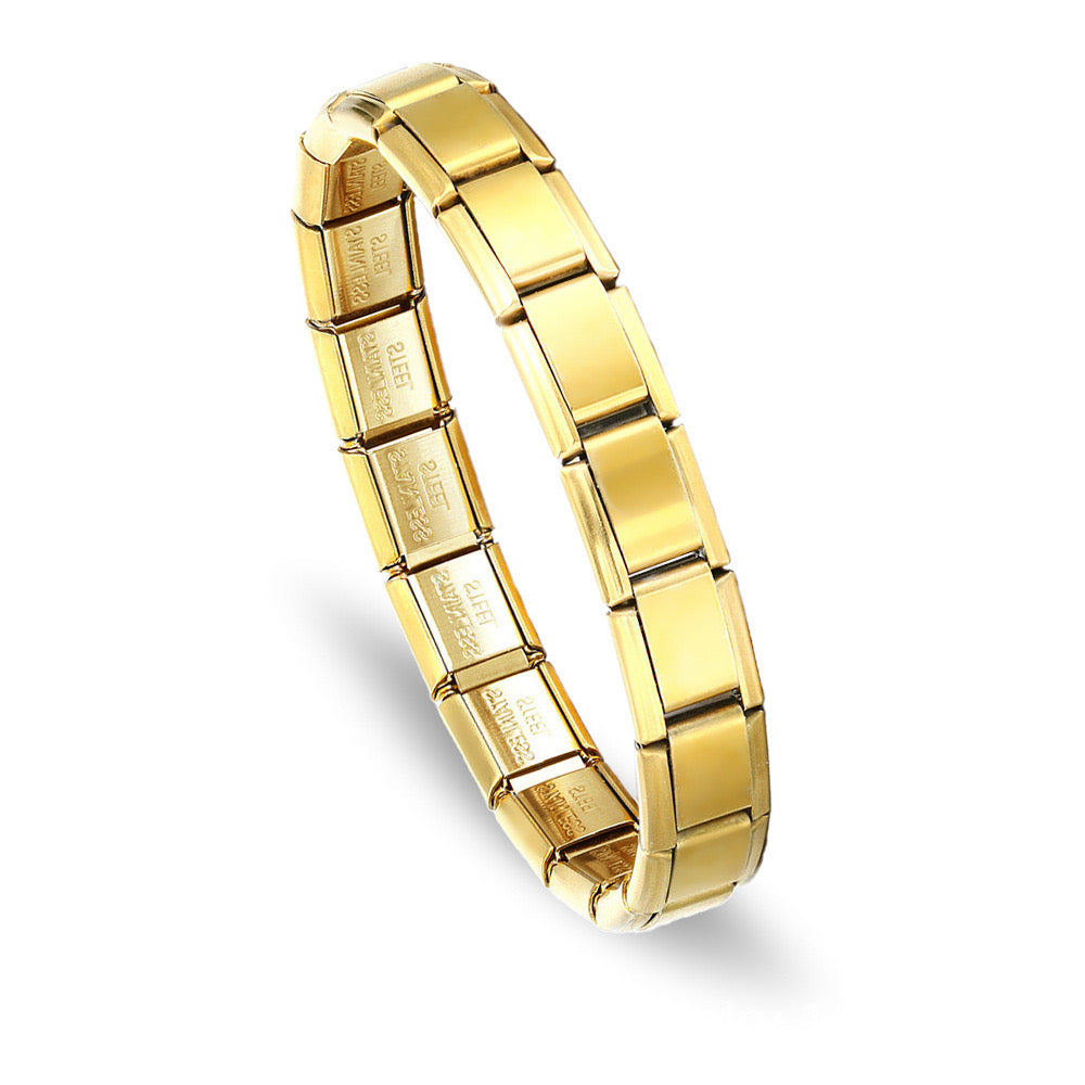 Gold blank Italian charm bracelet