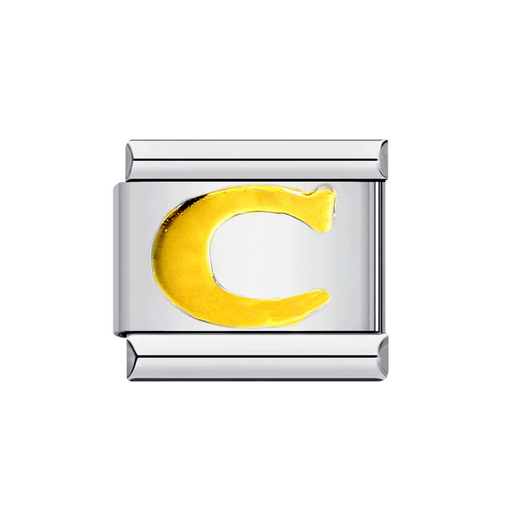 Varsity Letters Italian Charm