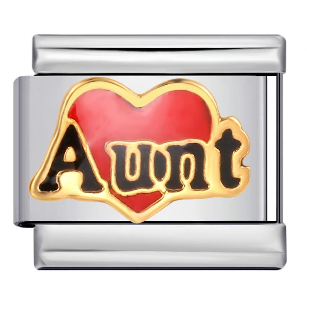 Red Heart 'Aunt' Italian Charm