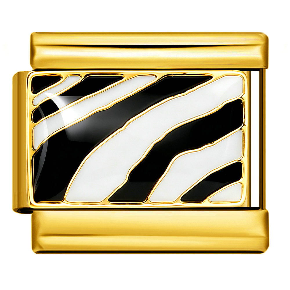 Zebra Print Italian Charm