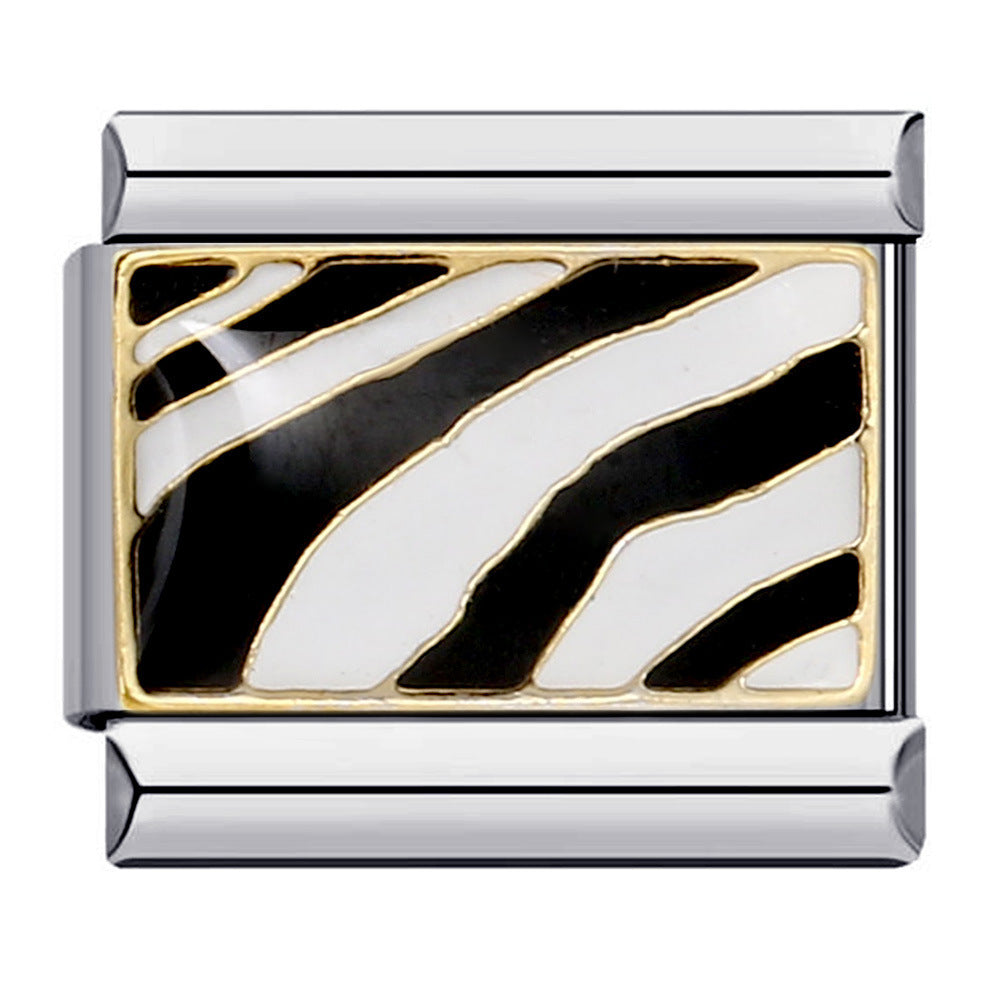 Zebra Print Italian Charm